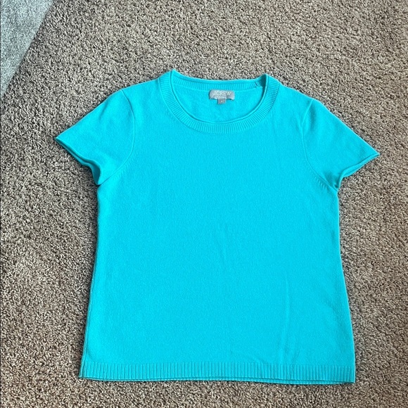 J. Crew 100% Cashmere Women's Turquoise Sweater - Picture 2 of 8